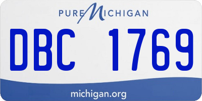 MI license plate DBC1769