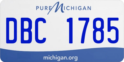 MI license plate DBC1785