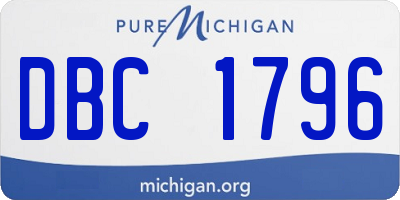 MI license plate DBC1796