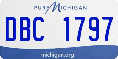 MI license plate DBC1797