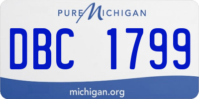 MI license plate DBC1799