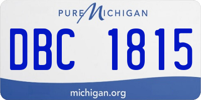 MI license plate DBC1815