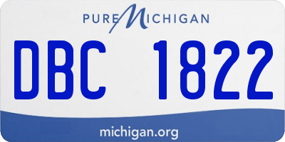 MI license plate DBC1822