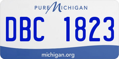 MI license plate DBC1823