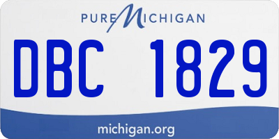 MI license plate DBC1829