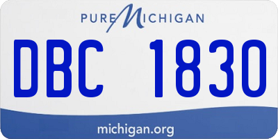 MI license plate DBC1830