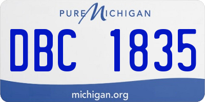 MI license plate DBC1835