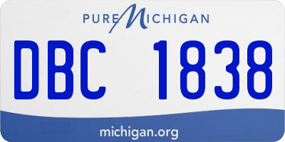 MI license plate DBC1838