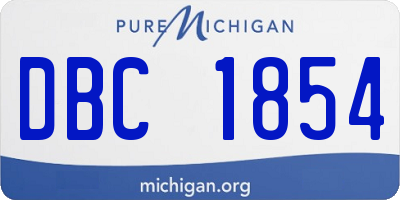 MI license plate DBC1854