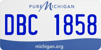 MI license plate DBC1858