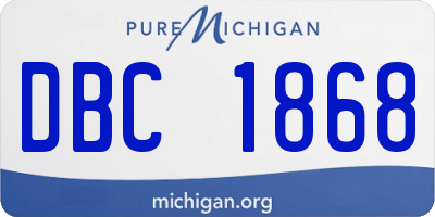 MI license plate DBC1868