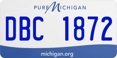 MI license plate DBC1872