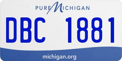 MI license plate DBC1881