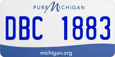 MI license plate DBC1883