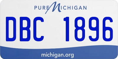 MI license plate DBC1896
