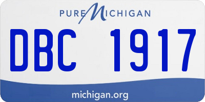 MI license plate DBC1917