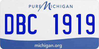MI license plate DBC1919