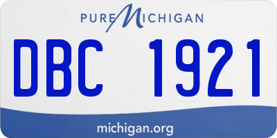 MI license plate DBC1921