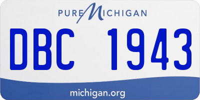 MI license plate DBC1943