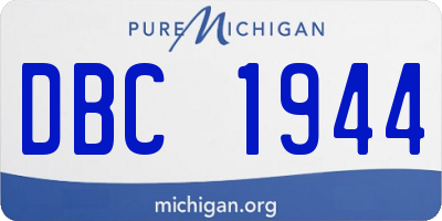 MI license plate DBC1944