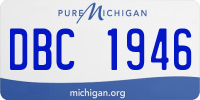 MI license plate DBC1946