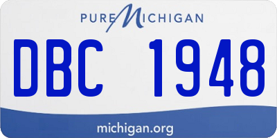 MI license plate DBC1948