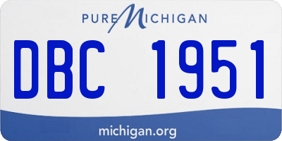 MI license plate DBC1951