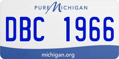MI license plate DBC1966