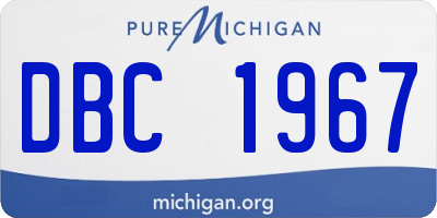 MI license plate DBC1967