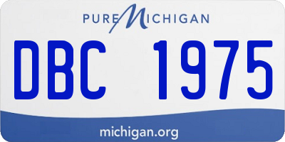 MI license plate DBC1975