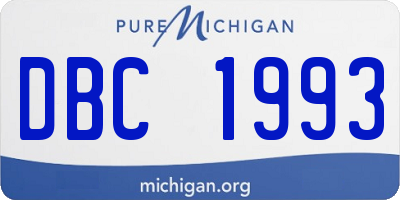 MI license plate DBC1993