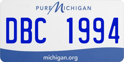 MI license plate DBC1994