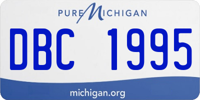 MI license plate DBC1995