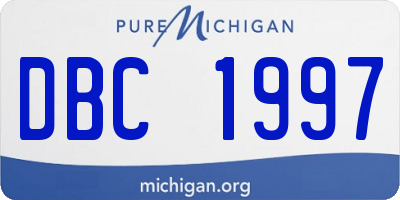 MI license plate DBC1997