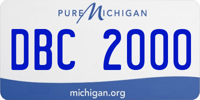 MI license plate DBC2000