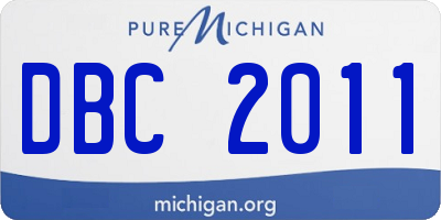 MI license plate DBC2011