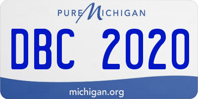 MI license plate DBC2020