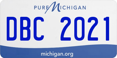 MI license plate DBC2021