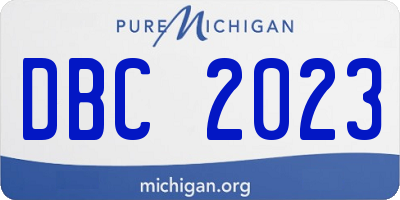 MI license plate DBC2023