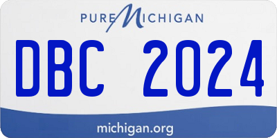MI license plate DBC2024