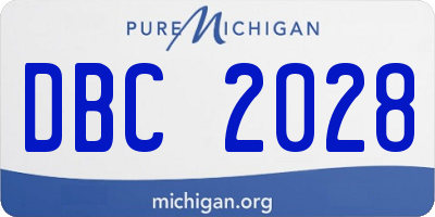MI license plate DBC2028