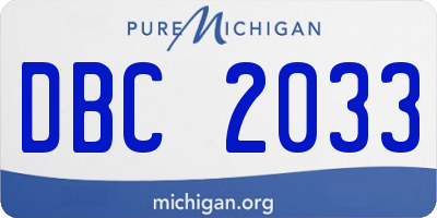 MI license plate DBC2033