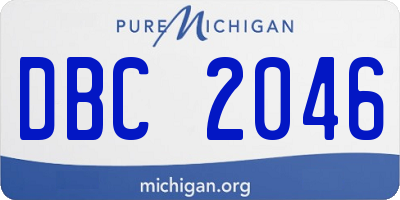 MI license plate DBC2046