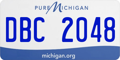 MI license plate DBC2048