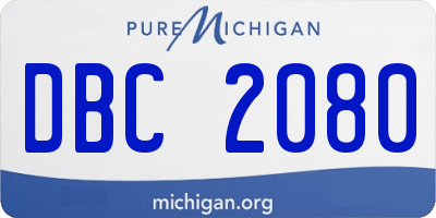 MI license plate DBC2080