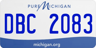 MI license plate DBC2083