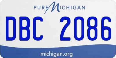 MI license plate DBC2086