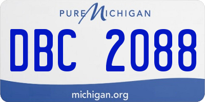 MI license plate DBC2088