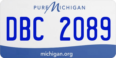 MI license plate DBC2089