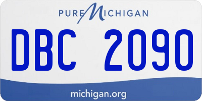 MI license plate DBC2090